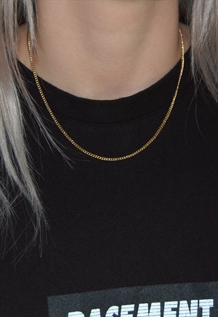18" GOLD CURB CHAIN