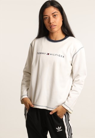 VINTAGE TOMMY HILFIGER PRINTED SPELLOUT SWEATSHIRT