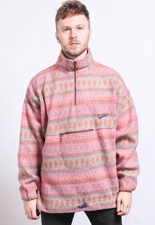 VINTAGE HALF ZIP FLEECE TOP
