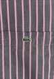 VINTAGE LACOSTE STRIPED SHIRT LONG SLEEVE GREY PINK LARGE 44
