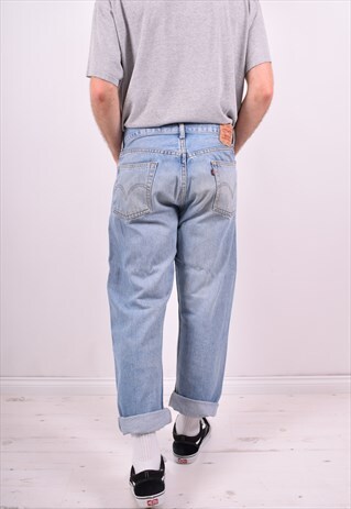 LEVI'S 505 MENS VINTAGE JEANS W36 L32 BLUE 90'S