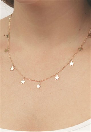 GOLD STARS FALL NECKLACE