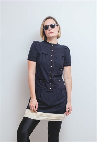 MARC JACOBS WOOL MINI DRESS WITH PEARLS