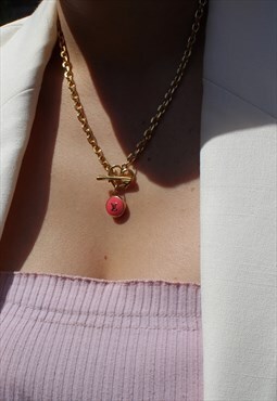 Authentic Louis Vuitton Heart Charm- Reworked Necklace