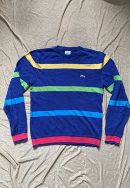 Vintage Striped Colourful Lacoste Sweater Jumper