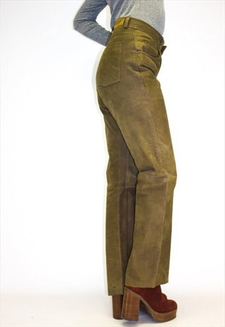 VINTAGE 80'S SUEDE / LEATHER TROUSERS