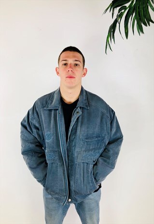 STONEWASH BLUE BOMBER JACKET