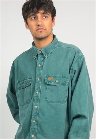 CARHARTT DENIM SHIRT WORKWEAR CHORE