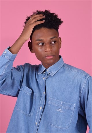 ARMANI JEANS LIGHT BLUE DENIM SHIRT