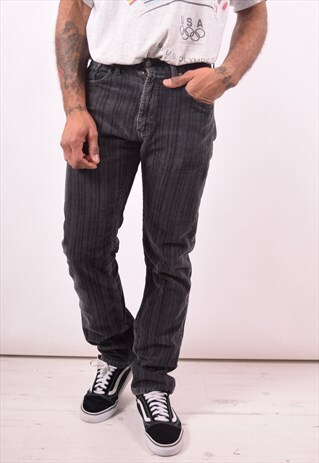LEVI'S MENS VINTAGE CORDUROY TROUSERS W31 L34 GREY 90S