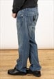 VINTAGE YOU ROCK BAGGY JEANS MEN'S MID BLUE