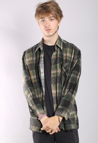 VINTAGE CHECK FLANNEL SHIRT