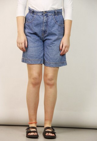 VINTAGE DENIM HIGH WAIST SHORTS