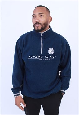 Men's Vintage Lee sport Connecticut quarter zip sweatshirt
