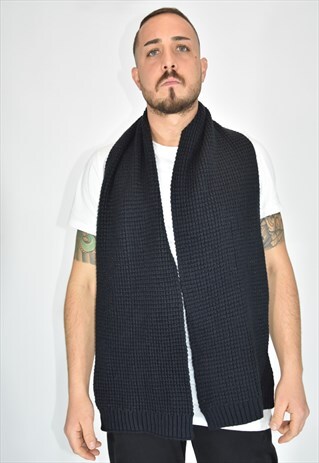 DOPPELGANGER ROMA BLUE WOOL SCARF