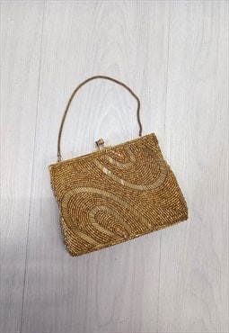 1920's Beaded Purse Gold