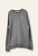 Vintage Nike Sweatshirt B2S Y2K in Grey L