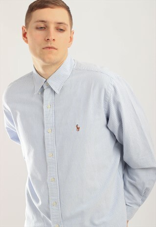 VINTAGE POLO RALPH LAUREN SHIRT BLUE