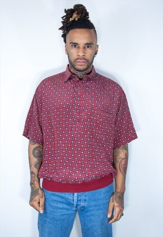 VINTAGE HAWAIIAN CRAZY PATTERNED SHIRT