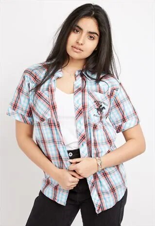 VINTAGE BLUE BEVERLY HILLS POLO CLUB SHIRT