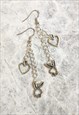 Playboy Heart Chain Drop Earrings