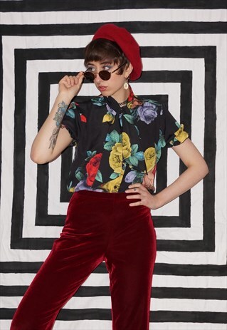 VINTAGE 90'S / Y2K FLORAL MOSCHINO BLOUSE