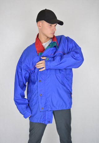 VINTAGE BLUE WINDBREAKER JACKET