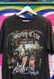 Motley crue tour tee 2011 brown 2 sides print mens l