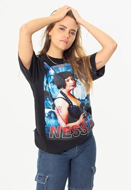 Nessa Gavin & Stacey Unisex Printed T-Shirt in Black