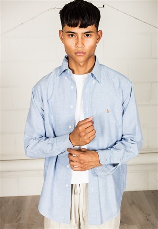 VINTAGE RALPH LAUREN BLUE LONG SLEEVE SHIRT