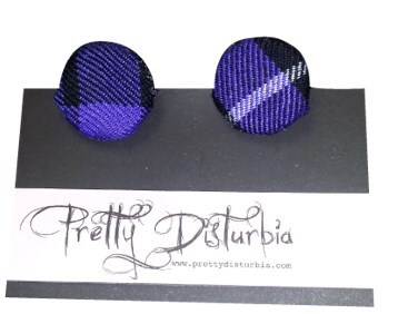 Earrings tartan purple