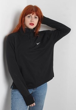 Vintage Nike 1/4 Zip Sweatshirt Black
