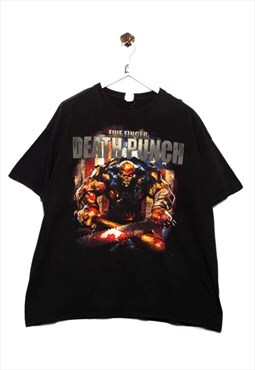 Vintage Gildan T-Shirt Five Finger Death Punch Print Black