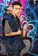 LEOPARD FLEECE GILET HANDMADE SLEEVELESS HOODED VEST JACKET
