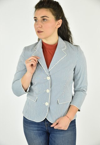 VINTAGE 90'S OLD NAVY BLUE STRIPED BLAZER SIZE MED