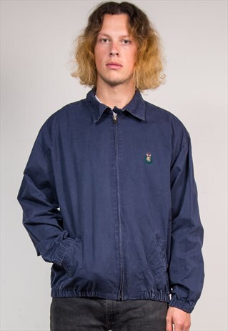 90'S VINTAGE NAVY RALPH LAUREN CHAPS BOMBER JACKET