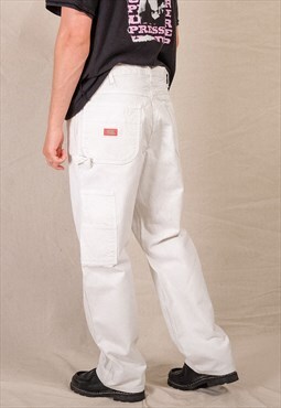Vintage Dickies Carpenter Trousers Men's White