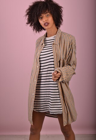 BEIGE RALPH LAUREN CHECKERED SHIRT GRL3117