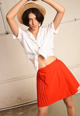 70'S RETRO HIGHWAISTED WRAP UP PARIS CHIC MINI TENNIS SKIRT