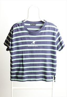 Vintage Kangol Striped Crewneck Logo T-shirt