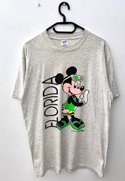 Vintage Mickey Mouse grey Florida USA T-shirt large 