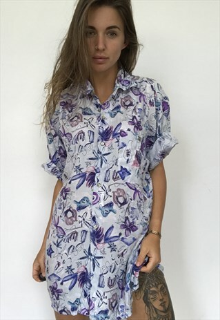 PATTERNED OVERSIZED RETRO VINTAGE UNISEX FESTIVAL SHIRT