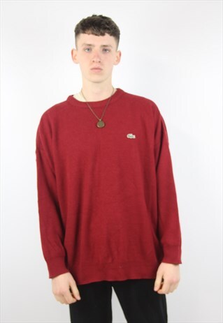 VINTAGE LACOSTE RED JUMPER