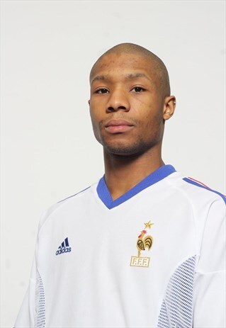 VINTAGE ADIDAS FRANCE FOOTBALL SHIRT WHITE