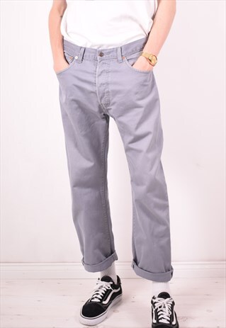 LEVI'S 551 MENS VINTAGE JEANS W34 L29 GREY 90S