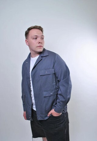 VINTAGE WORK JACKET, GREY UTILITY SHACKET
