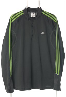 Grey Adidas Quarter Zip Sweatshirt - XLarge