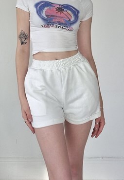 Vintage Y2k Shorts Comfy Lounge Beach White Basic Summer