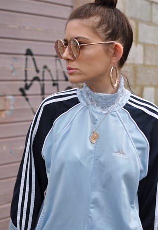 VNTGE 90'S ADIDAS REWORK TRACK JACKET LACE POLO NECK SWEATER