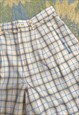 VINTAGE 90'S HIGH WAISTED CHECKED SHORTS - S